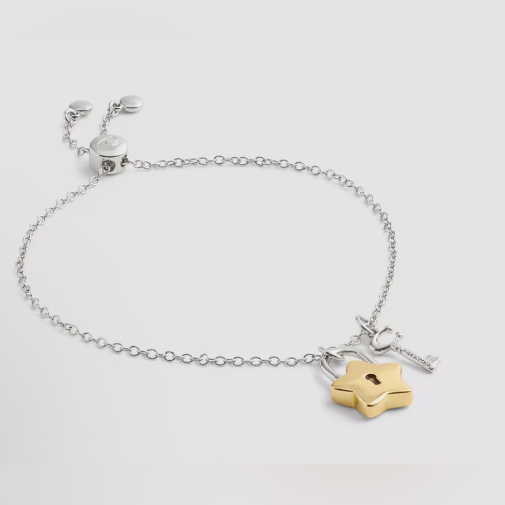Coach Star Lock and Key Slider Bracelet (New) - Picture 4 of 6